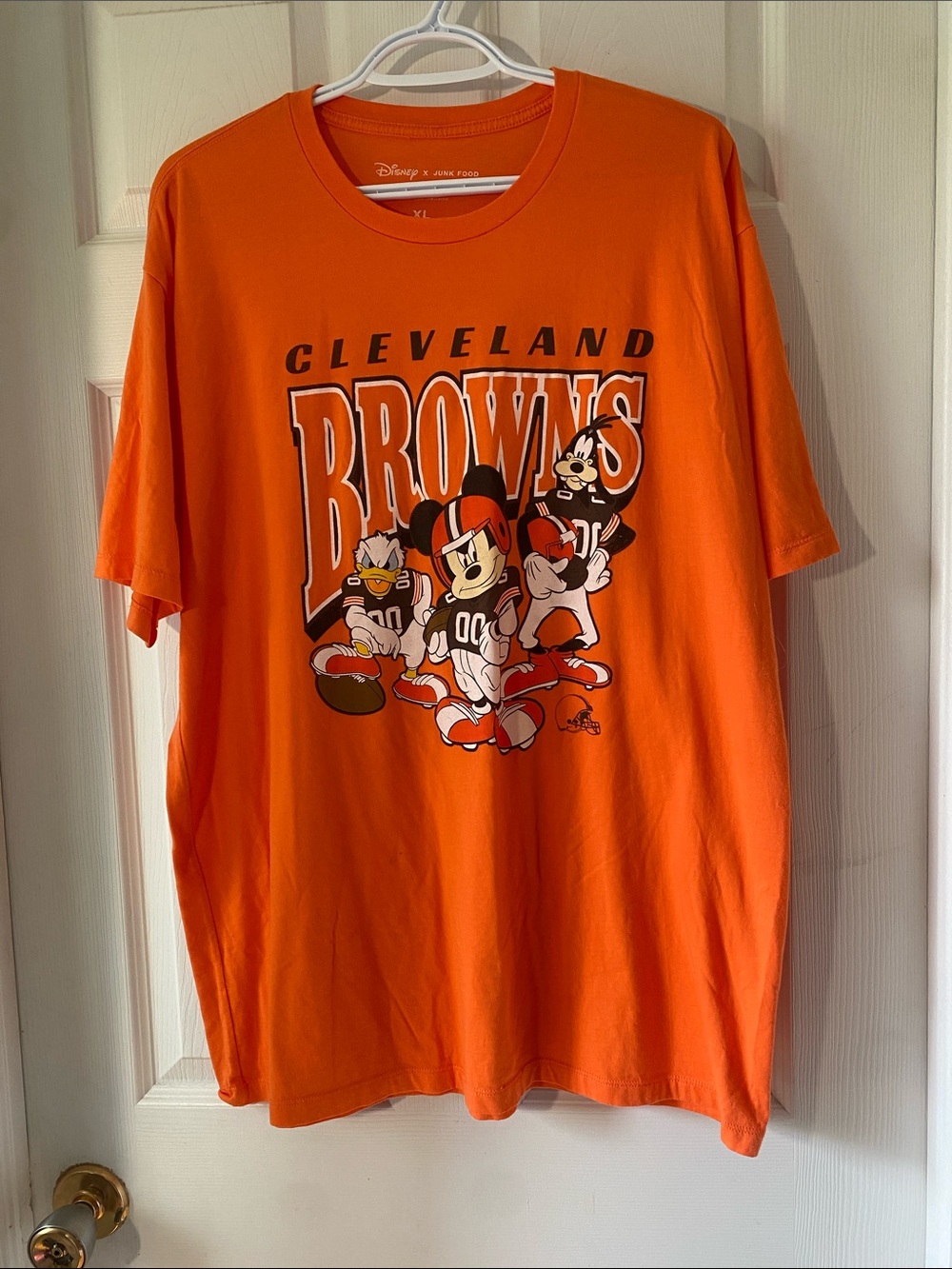 Disney Orange Cleveland Browns Graphic Tee with Mickey & Friends